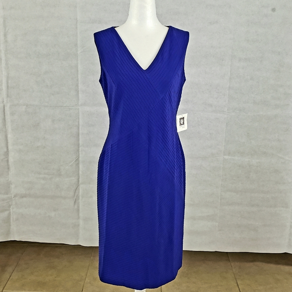 NWT!! ANNE KLEIN SIZE 4 BLUE DRESS